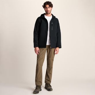 TOG24 Andro Mens Hooded Waterproof Softshell Jacket - Black - Size X-Large