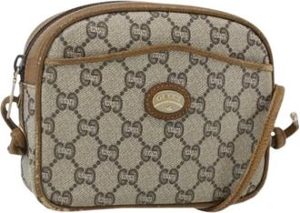 Gucci Pre-owned Cross Body Bags, female, Beige, Size: ONE SIZE Pre-owned GG Canvas Shoulder Bag