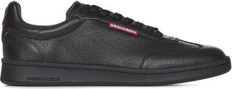 Dsquared2 Black Sneakers van leer met hertenprint - Heren - Sneakers - Zwart - 42 EU - Leer - Schoenen