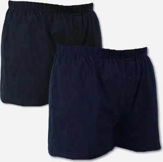 Espionage Mens Espionage Mens Twin Pack Big & Tall Boxer Shorts - Black/Blue - Size: 48/Regular/42/43/32