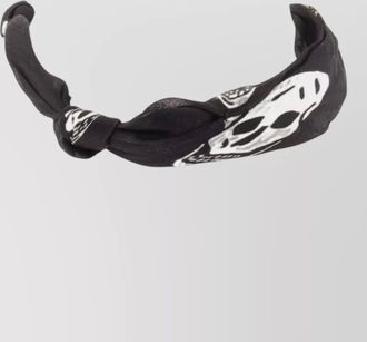 Alexander McQueen silk double-wrap skull bracelet
