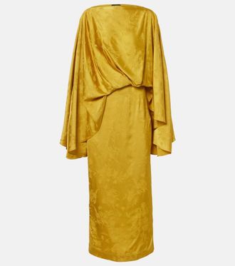 Taller Marmo Vestido midi Eolia Primavera de jacquard drapeado