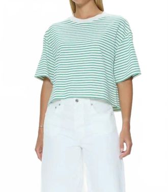 Pistola Denim Mae Cropped Tee In Green