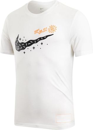 Nike Mens Nike Printing Large Logo Casual Round Neck Short Sleeve White T-Shirt DV3188-100