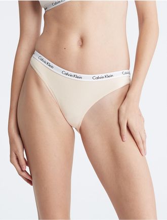 Calvin Klein Womens Carousel Logo Cotton Bikini - White - XS