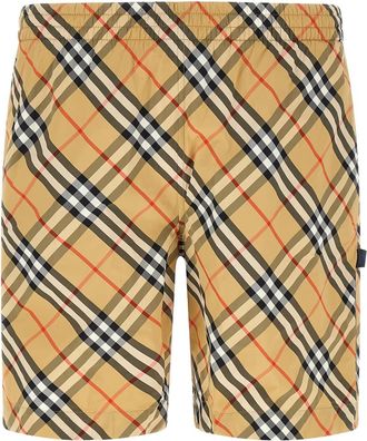 Burberry Beige Check Swim Shorts