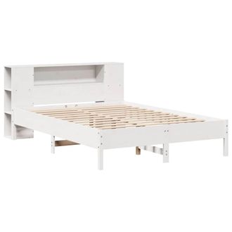 Berkfield Home Decorative Bookcase Bed without Mattress White 160x200 cm Solid W