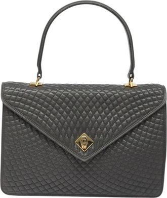 Bally Grey Leather Handbag (Pre-Owned)