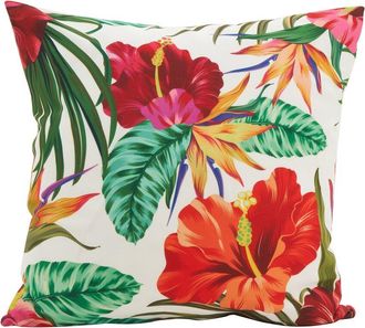 Saro Lifestyle Printed Flower Pillow