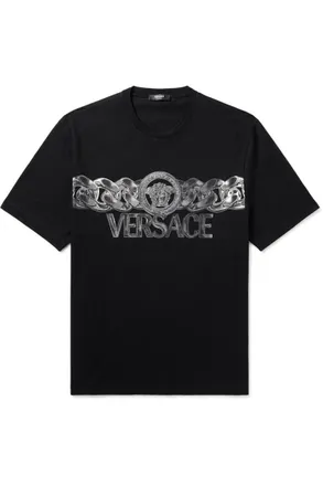 Versace Medusa Logo-Print Cotton-Jersey T-Shirt
