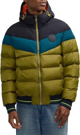 Scotch & Soda Kilyo Water Repellent Hooded Puffer Jacket in Moss Green at Nordstrom Rack, Size Xx-Large