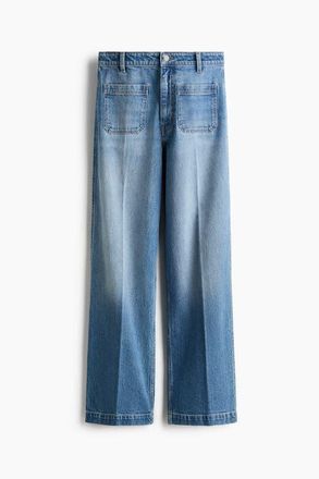 H&M Wide High Jeans in Light Denim Blue at Nordstrom, Size 10