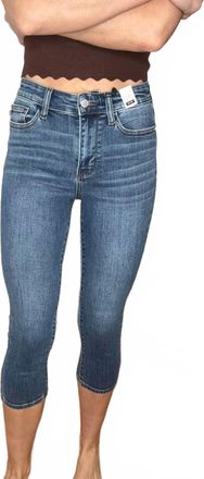 Judy Blue Cari Denim Capri Jeans In Blue