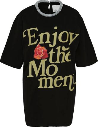 3.1 Phillip Lim embellished-neck T-shirt - Black