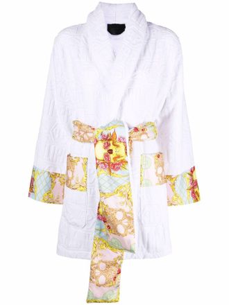 Philipp Plein Badjas met barokprint - Wit