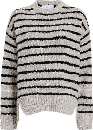 Proenza Schouler Leonie striped wool sweater - women - Wool - S - Neutrals