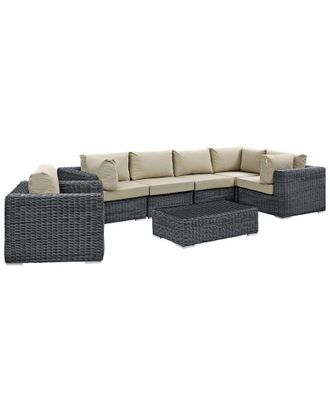 ModWay Summon 7-Piece Outdoor Patio Sunbrella Sectional Set