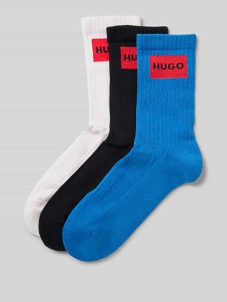HUGO BOSS Socken mit Label-Detail im 3er-Pack in Royal, Größe 39-42