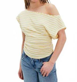 Free People Ellie Off The Shoulder Top In Sicilian Combo