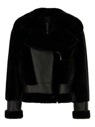 BLANCHA leather shearling jacket - women - Sheep Skin/Shearling/Calf Leather - 42 - Black