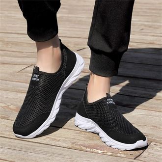 Generic 2026 Men Shoes Summer Lightweight Breathable Casual Mesh Running (Black, 7.5)