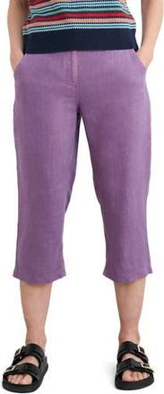 Seasalt Cornwall Brawn Point Linen Crop Pants in Light Damson at Nordstrom Rack, Size 12 Us / 16 Uk