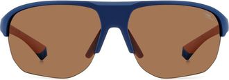 Polaroid Stijlvolle zonnebril met Fll/47 kleurcode - Heren - Zonnebrillen - Blauw - 70 MM - Accessoires