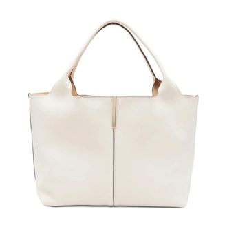 Tod's EBR Shopping Bag - Dames - Shoppers - Wit - ONE Size - Leer - Tassen
