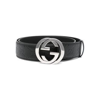 Gucci G Buckle Leather Belt