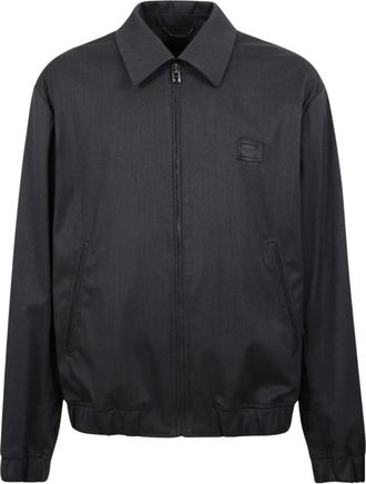 Dolce & Gabbana Logo Wool Bomber Jacket - Heren - Jassen - Grijs - Maat: L Wol