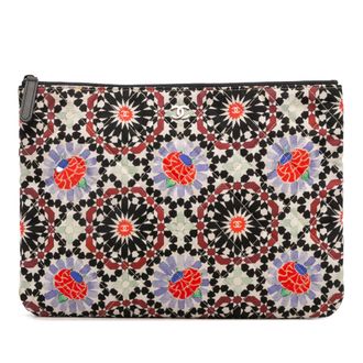 Chanel Bloemige Pouch Geometrisch Ontwerp
