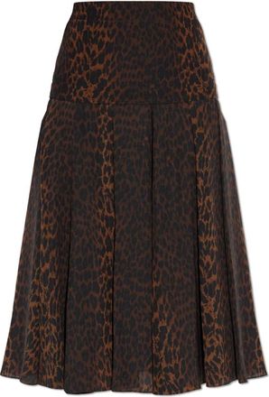 Balenciaga Zijden rok - Dames - Midirokken - Bruin - S - Rokken
