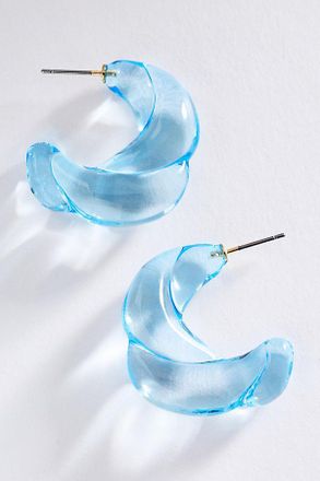 Anthropologie Molded Glass Hoop Earrings