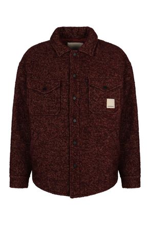 Emporio Armani Overshirt In Mixed Wool Bouclé