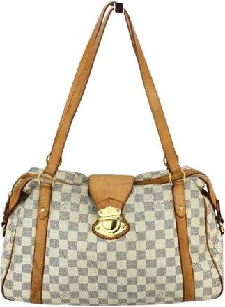 Louis Vuitton Pre-owned Handbags, female, Brown, Size: ONE SIZE Pre-owned Stresa PM Damier Azur