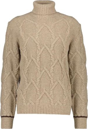 Mos Mosh MOS Mosh - Gebreide coltrui Barnie - Heren - Truien - Beige - Maat: 2XL