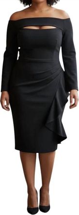 La Petite Robe Di Chiara Boni Scuba Cutout Midi Dress In Black