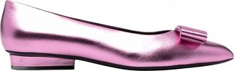 Ferragamo Womens Viva Bow-Detail Ballerina Shoes In Pink