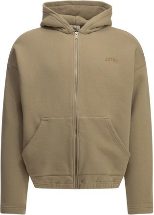 Autry Felpa con zip e logo - - Sweatshirts & Hoodies - Uomo - Beige - S