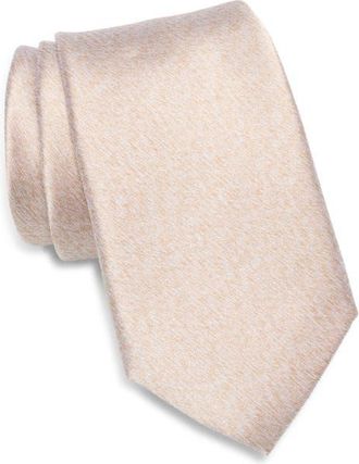 Nordstrom Pellerin Heathered Silk Tie in Taupe at Nordstrom