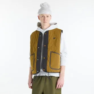 New Balance Hombre Quilted Vest en Marr&oacute;n, Nylon, Talla XL