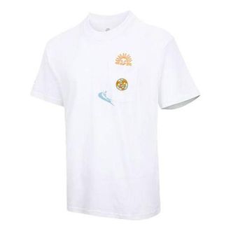 Nike Mens Nike Cartoon Pattern Printing Round Neck Short Sleeve White T-Shirt DR7967-100