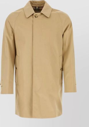 Burberry back vent cotton overcoat