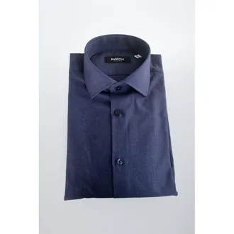 Baldinini Blue Cotton Men Mens Shirt