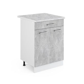 Vicco Mueble Bajo Universal R-line, Hormig&oacute;n, 60 Cm Con Cajones, Vicco