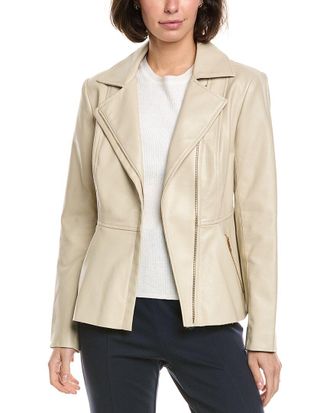 Via Spiga Peplum Moto Jacket