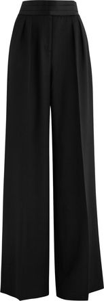 Rebecca Vallance Eclipse Satin-panelled Wide-leg Trousers - Black - 14 (UK14 / L)