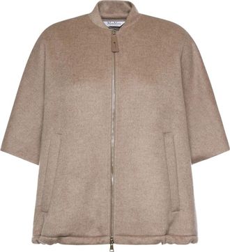 Max Mara Sablee Jacket - Dames - Zomerjassen - Bruin - S/M - Jassen