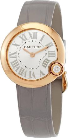 Cartier Ballon Blanc de Cartier 18kt Rose Gold Silver Dial Ladies Watch WGBL0005