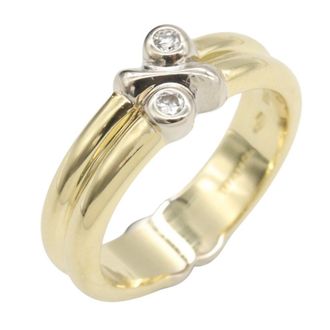 Tiffany & Co. Gold Silver Clear Yellow Gold (18K) White Gold (18K) Band Ring (Pre-Owned)